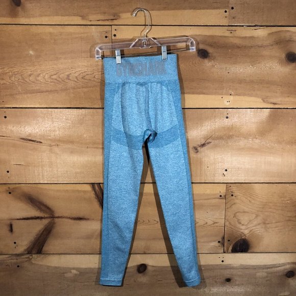 Gym Shark High Waisted Legging Seamless Womens Size Small Athletic Fitness Teal - Picture 7 of 10